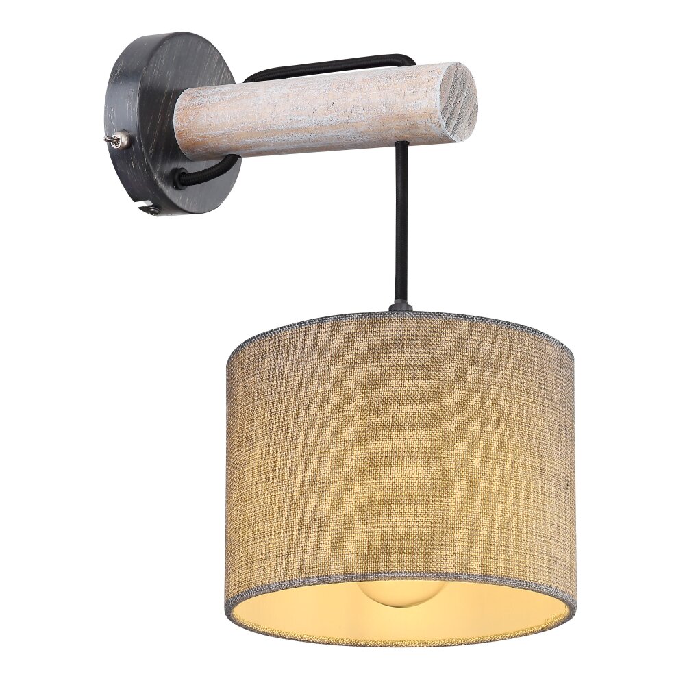 Globo ROGER Lampa ścienna Szary, Czarny, 1-punktowy main product photo