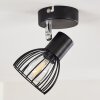 Lampa Sufitowa Bolderslev Chrom, Czarny, 1-punktowy