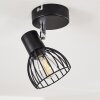 Lampa Sufitowa Bolderslev Chrom, Czarny, 1-punktowy