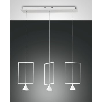 Fabas Luce Sirio Lampa Wisząca LED Biały, 3-punktowe