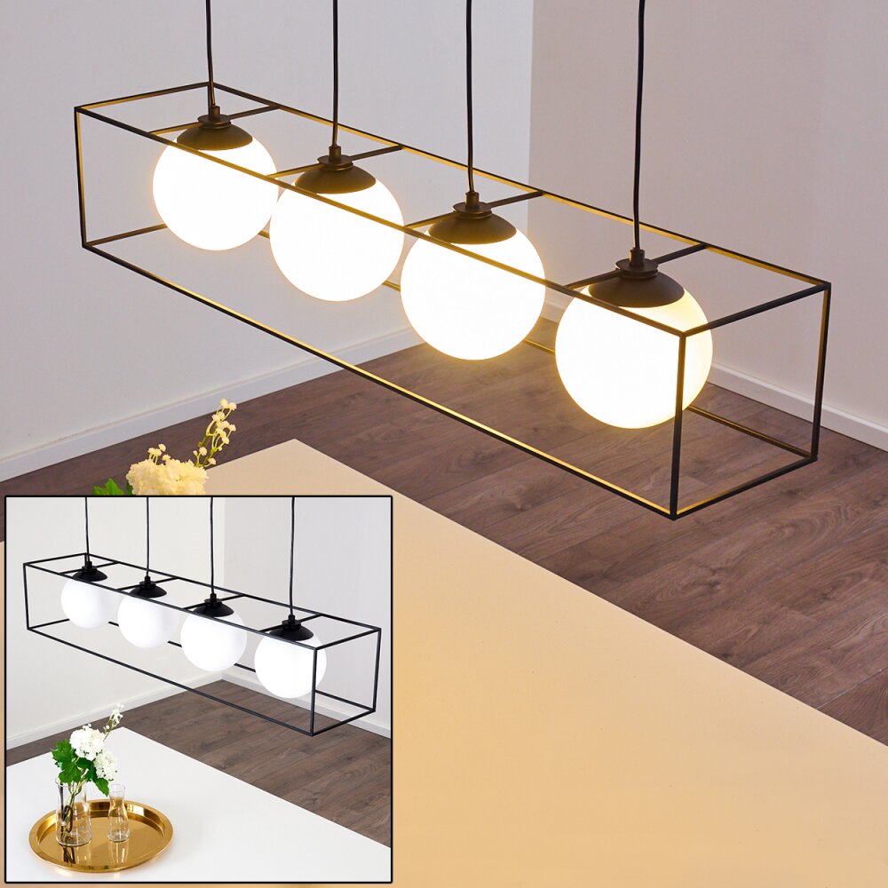Legano Lampa Wisząca Czarny, Biały, 4-punktowe main product photo