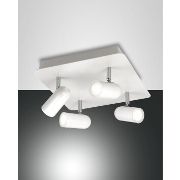 Fabas Luce Spotty Lampa Sufitowa LED Biały, 4-punktowe