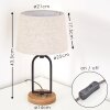 Logumkolster Lampa stołowa W kolorze kremowym, 1-punktowy