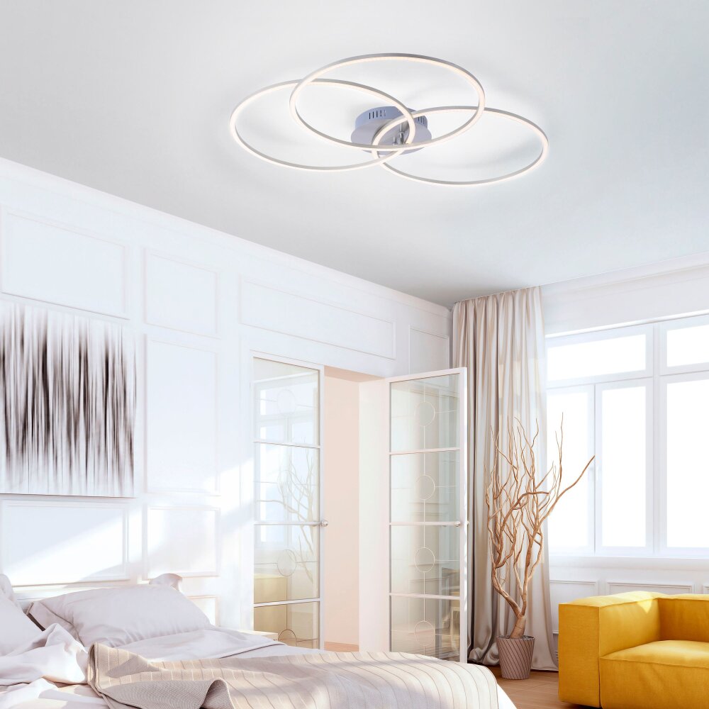 Leuchten-Direkt IVANKA Lampa Sufitowa LED Nikiel matowy, 3-punktowe main product photo