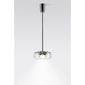 Serien Lighting CURLING Lampa Wisząca LED Aluminium, Chrom, 1-punktowy