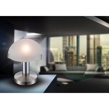 Globo Lampa stołowa LED Nikiel matowy, 1-punktowy