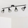 Bolderslev Lampa Sufitowa Chrom, Czarny, 4-punktowe