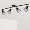 Bolderslev Lampa Sufitowa Chrom, Czarny, 4-punktowe