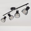 Bolderslev Lampa Sufitowa Chrom, Czarny, 4-punktowe