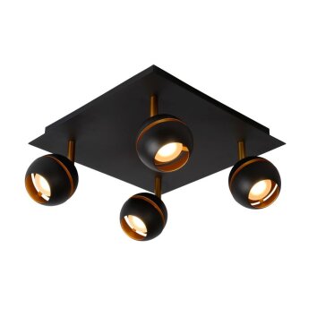Lucide BINARI Lampa sufitowa LED Czarny, 1-punktowy