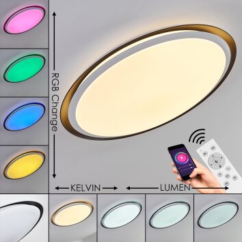 Vejle Lampa Sufitowa LED Biały, 2-punktowe, Zmieniacz kolorów