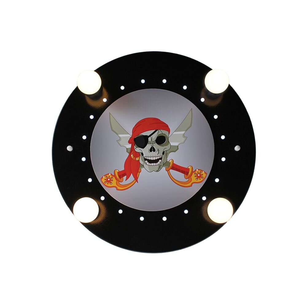 Elobra PIRATENKOPF Lampa Sufitowa Czarny, 4-punktowe main product photo
