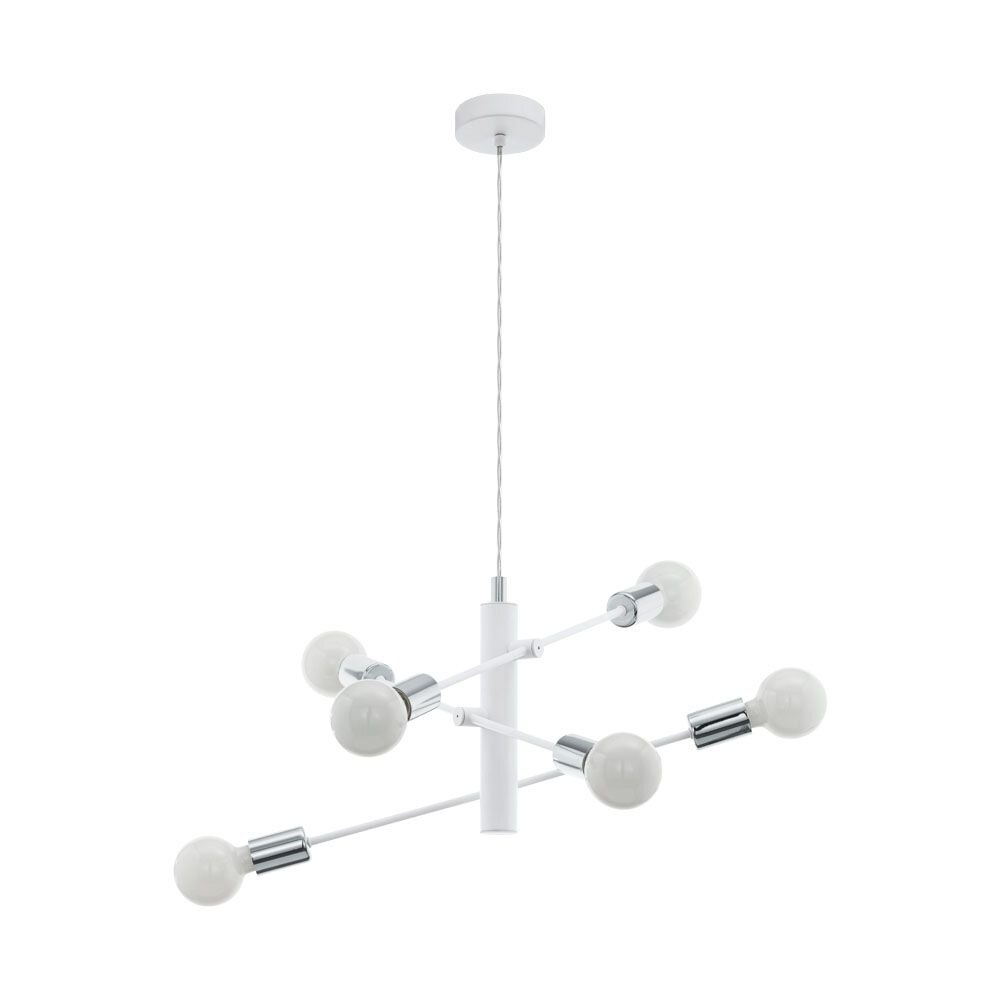 Eglo GRADOLI Lampa Wisząca Chrom, Biały, 6-punktowe main product photo