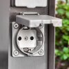 Abilene zewnętrzne gniazdko elektryczne Kolor stali nierdzewnej, szary
