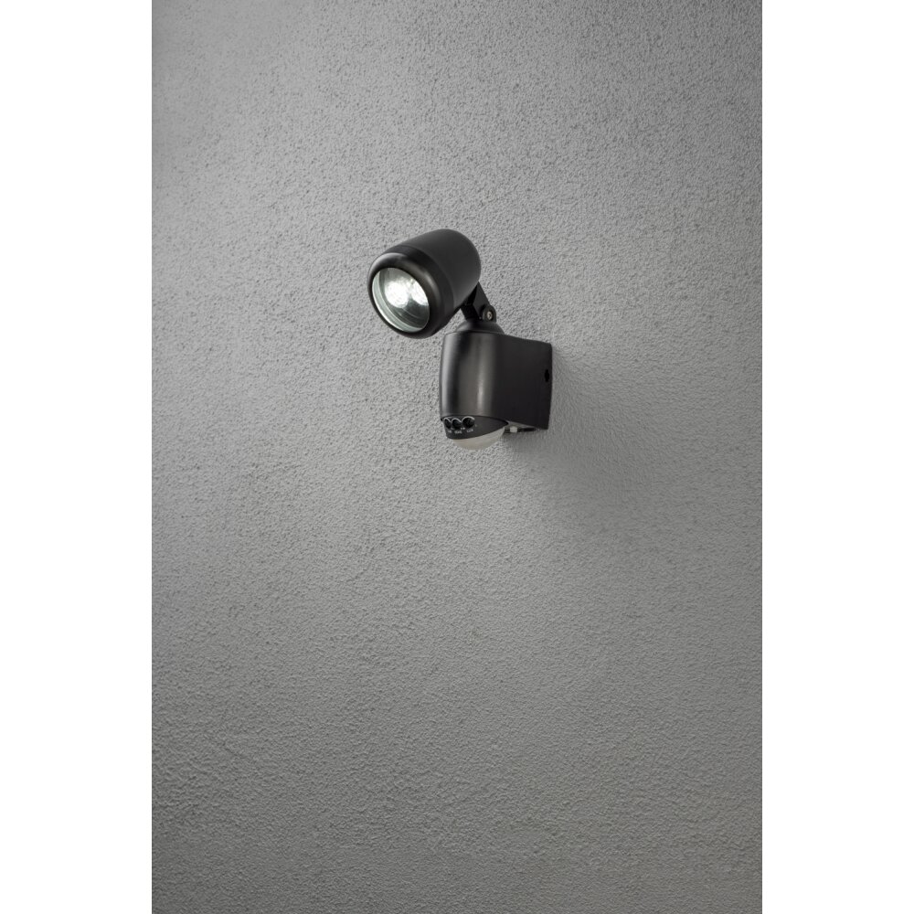 Konstsmide Prato Lampa ścienna LED Czarny, 2-punktowe, Czujnik ruchu main product photo