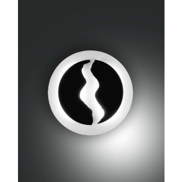 Fabas Luce Ceva Lampa ścienna LED Czarny, Biały, 1-punktowy