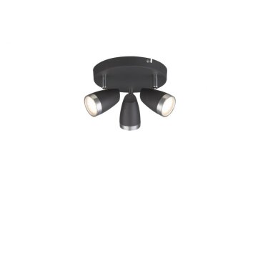 Globo Nero lampa owalna z reflektorkami LED Antracytowy, 3-punktowe