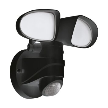 EGLO PAGINO Lampa ścienna LED Czarny, 1-punktowy, Czujnik ruchu