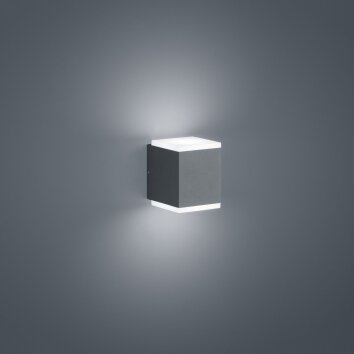 Helestra Kibo Zewnętrzny kinkiet LED Szary, 2-punktowe