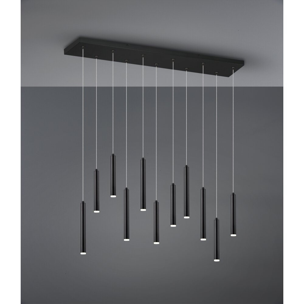Trio Tubular Lampa Wisząca LED Czarny, 11-punktowe main product photo