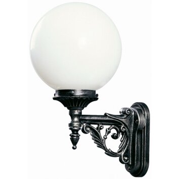 Albert 609 lampa ścienna Czarny, Srebrny, 1-punktowy