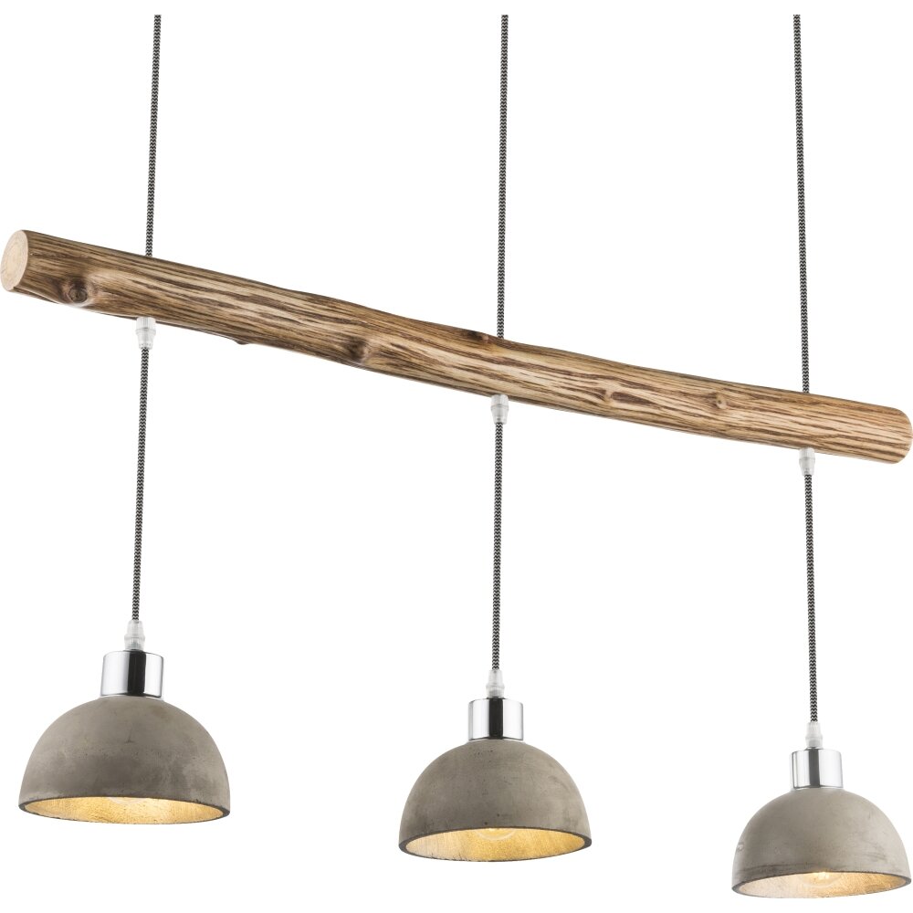 Globo Jebel Lampa Wisząca Ciemne drewno, Nikiel matowy, 3-punktowe main product photo