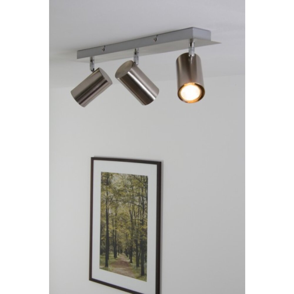 Trio 8024 lampa sufitowa Stal nierdzewna, Nikiel matowy, 3-punktowe main product photo
