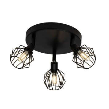 Brilliant Noris Lampa w kształcie rondla z reflektorkami LED Czarny, 3-punktowe