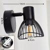 Lampa ścienna Holbol Czarny, 1-punktowy