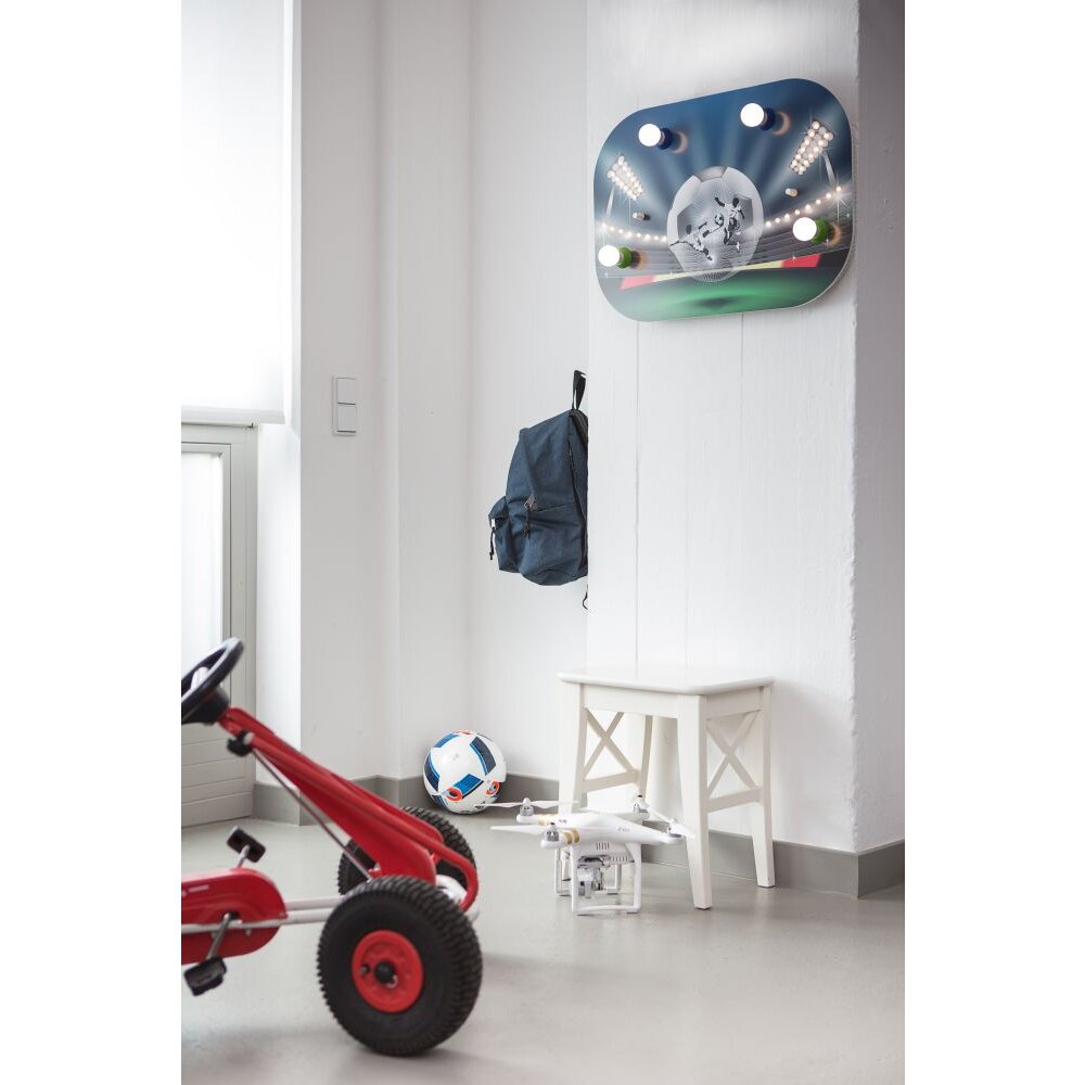 Elobra SOCCERFIGHT Lampa ścienna Niebeieski, Zielony, 4-punktowe main product photo
