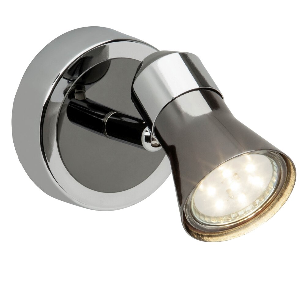 Brilliant Jupp Spot ścienny LED Chrom, Czarny, 1-punktowy main product photo