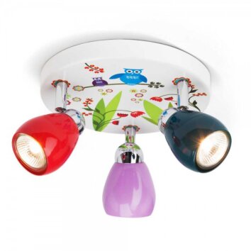 Brilliant Birds lampa owalna z reflektorkami Kolorowy, 3-punktowe