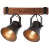 Lampa sufitowa Brilliant Plow Czarny, 2-punktowe