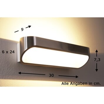 Helestra ONNO lampa ścienna LED Aluminium, 2-punktowe