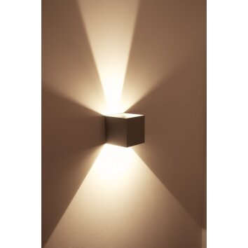 Helestra lampa ścienna LED Szary, Srebrny, 2-punktowe