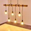 Barbengo Lampa Wisząca jasne drewno, czarny, 6-punktowe