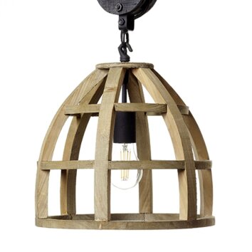 Brilliant Matrix Wood Lampa Wisząca Czarny, 1-punktowy