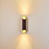 Saulcy Zewnętrzny kinkiet LED Czarno-złoty, 2-punktowe