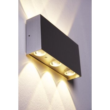 B-Leuchten Stream lampa ścienna Aluminium, 6-punktowe B-Leuchten Stream lampa ścienna Aluminium, 6-punktowe