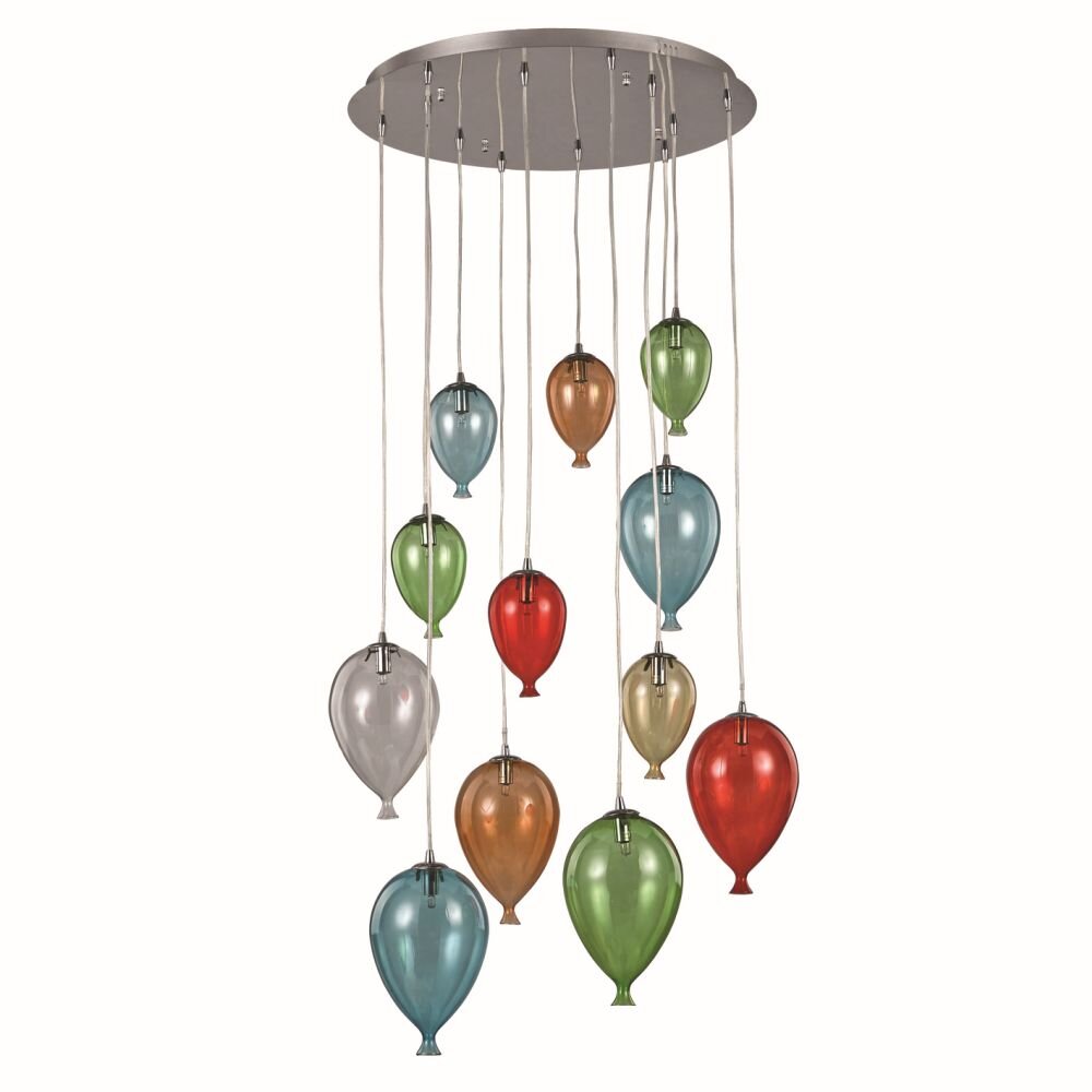 Ideal Lux CLOWN Lampa Wisząca Chrom, 12-punktowe main product photo