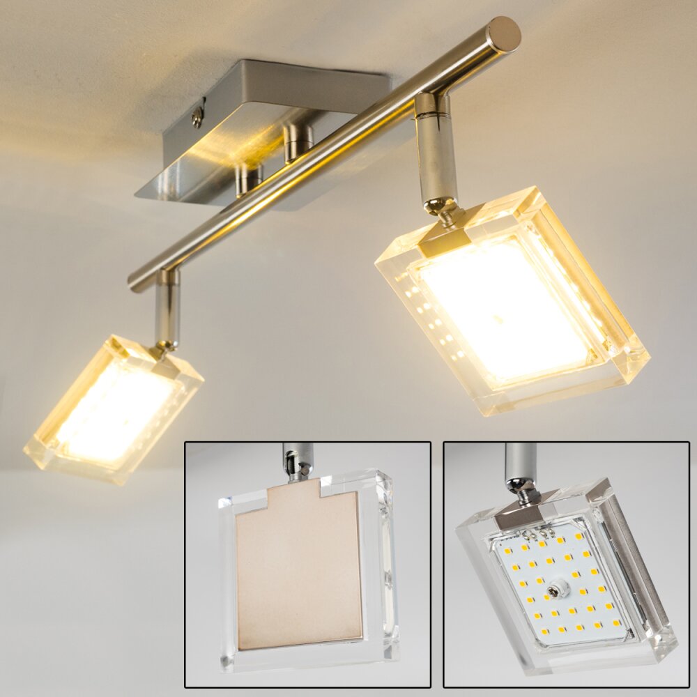 Kiruna Lampa Sufitowa LED Chrom, Nikiel matowy, 2-punktowe main product photo