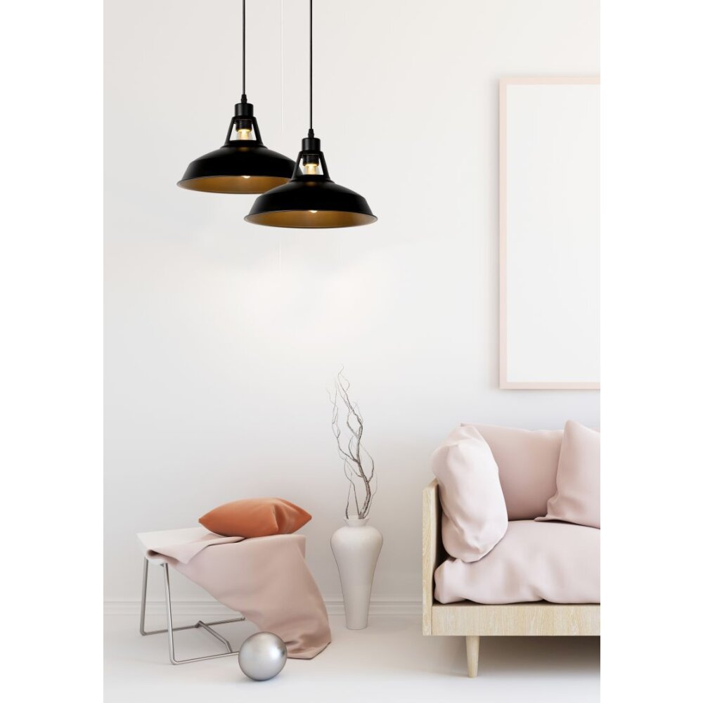 Lucide BRASSY-BIS Lampa Wisząca Czarny, 1-punktowy main product photo