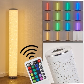 Tumba Lampa Stojąca LED Biały, 1-punktowy, Zdalne sterowanie, Zmieniacz kolorów