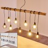 Barbengo Lampa Wisząca jasne drewno, czarny, 9-punktowe