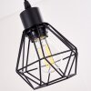 Barbengo Lampa Wisząca jasne drewno, czarny, 9-punktowe
