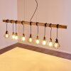 Barbengo Lampa Wisząca jasne drewno, czarny, 9-punktowe