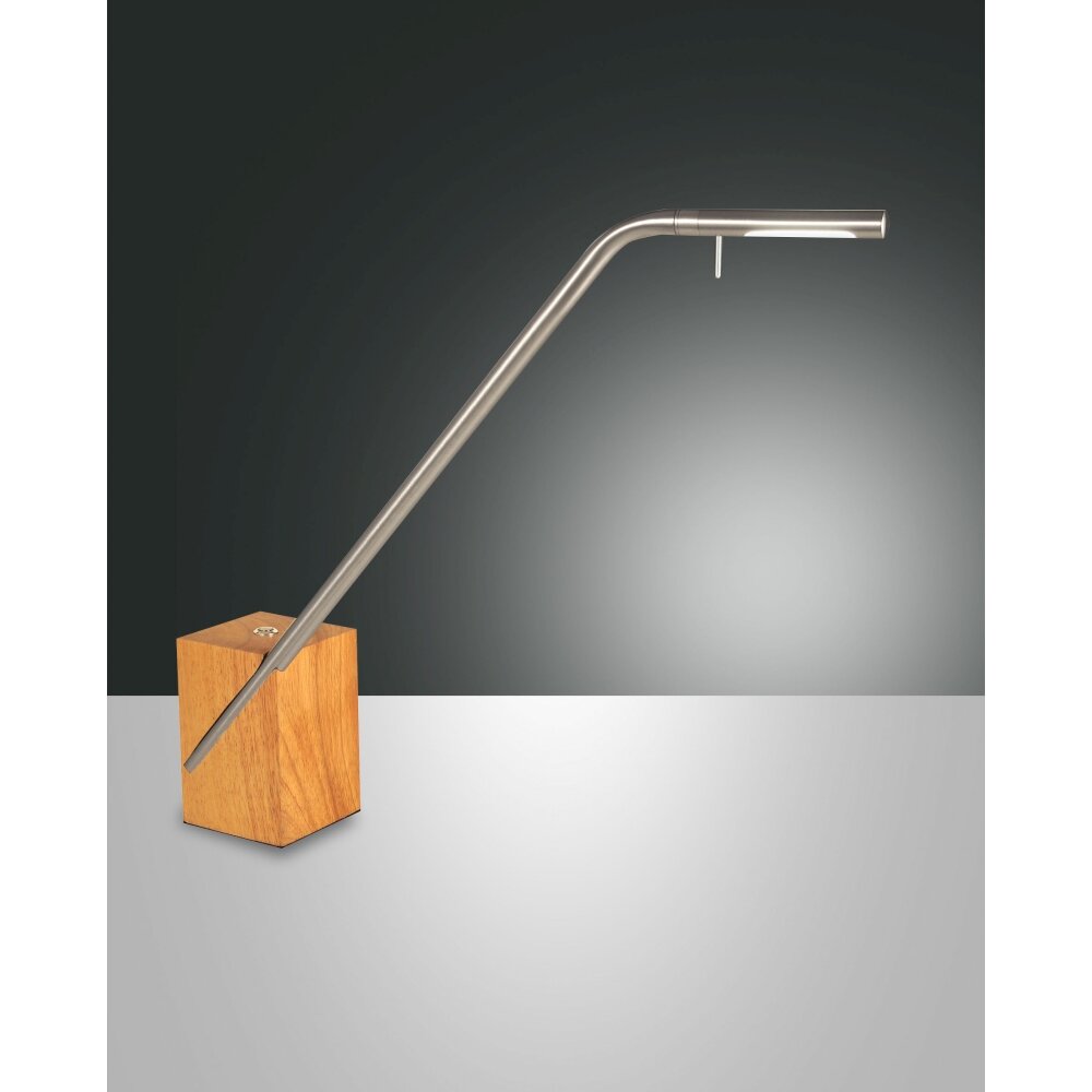 Fabas Luce Viktor Lampa stołowa LED Jasne drewno, Nikiel matowy, 1-punktowy main product photo