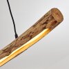 Winterthur Lampa Wisząca LED Jasne drewno, Czarny, 1-punktowy