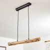 Winterthur Lampa Wisząca LED Jasne drewno, Czarny, 1-punktowy