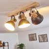 Lampa Sufitowa Orny Antracytowy, Jasne drewno, 3-punktowe